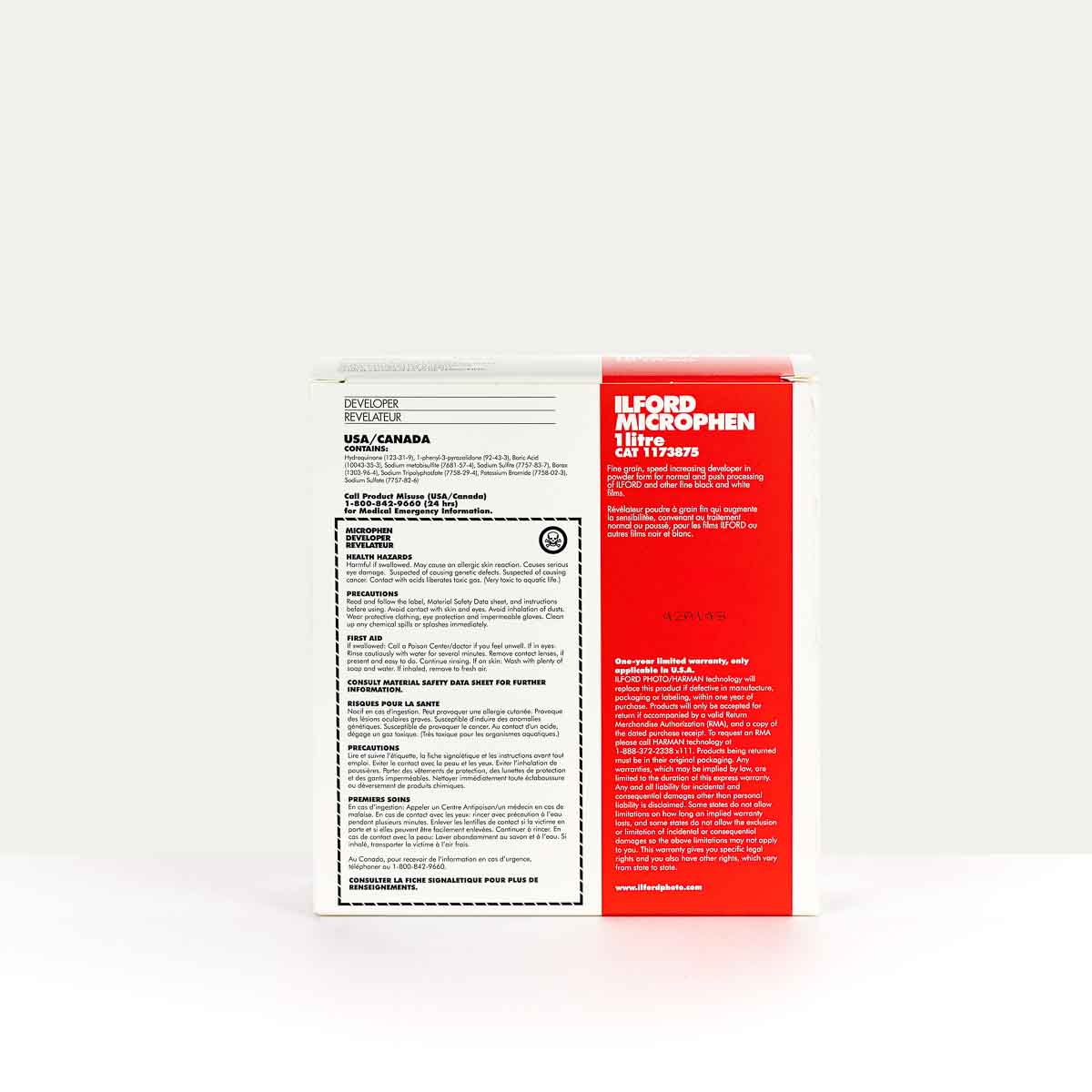 ILFORD POWDER CHEMS MICROPHEN DEV 1Lt