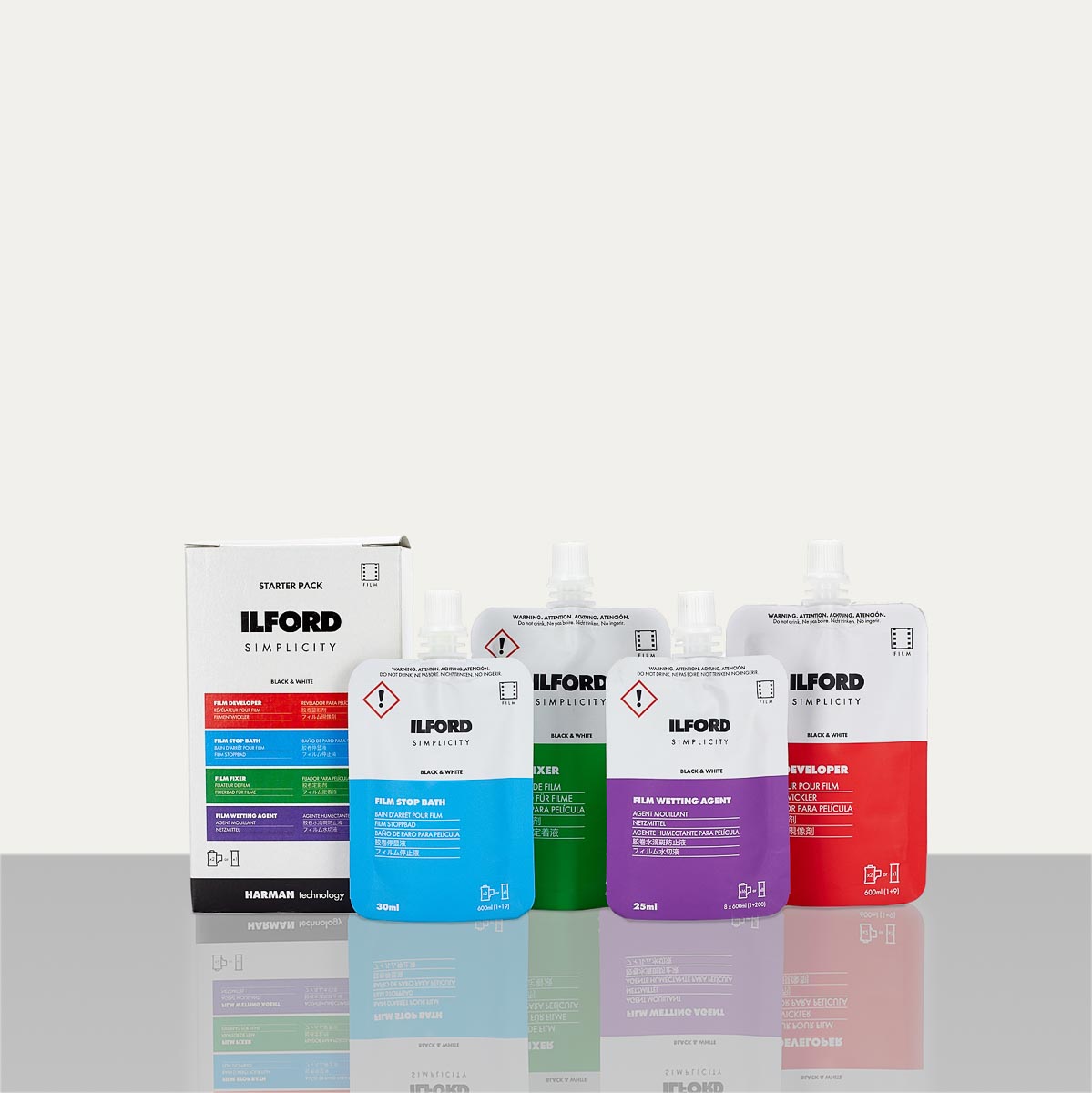 ILFORD LIQUID CHEMS SIMPLE FILM KIT ROW