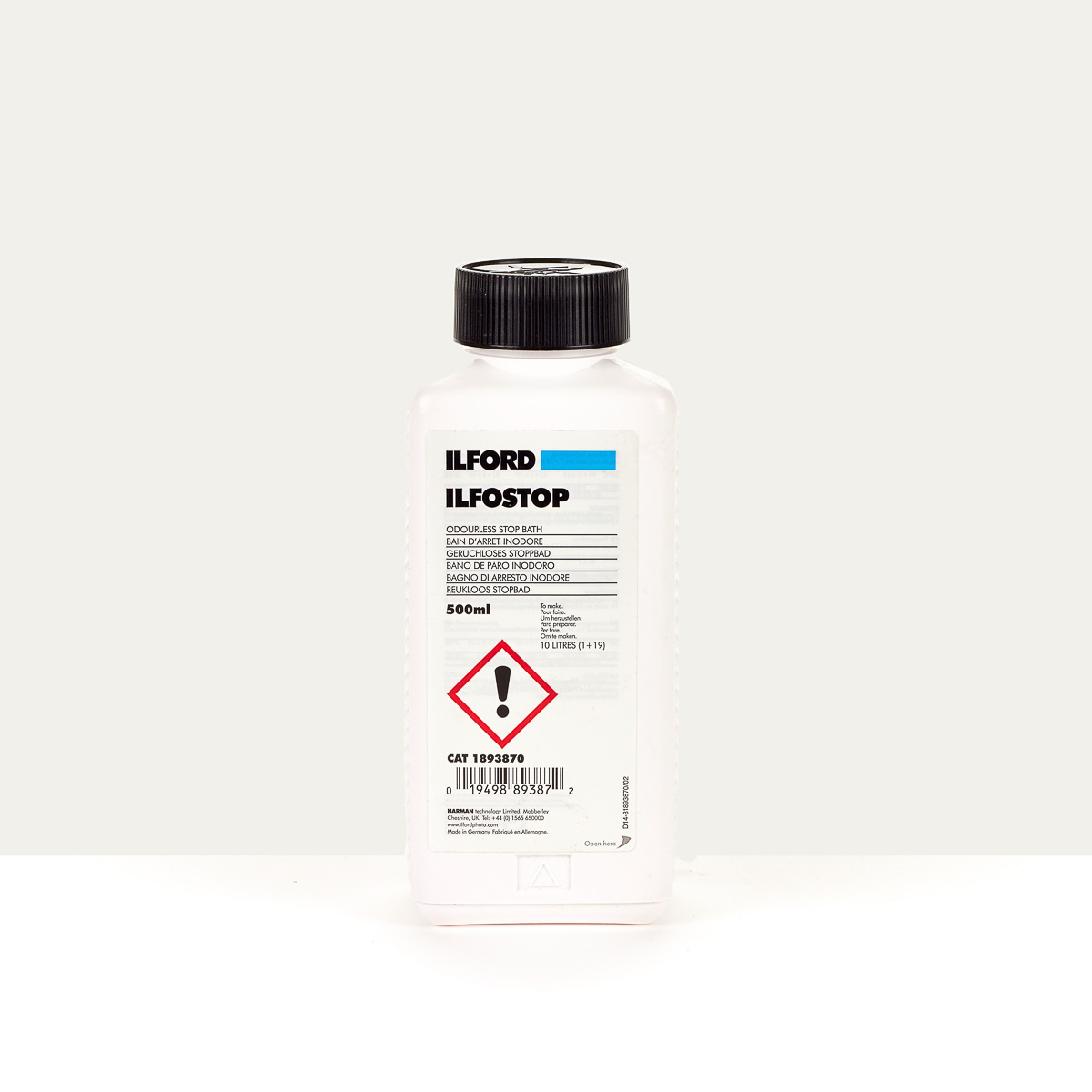 ILFORD LIQUID CHEMS ILFOSTOP 500ml WLD
