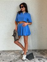 ⁦חליפת חצאית בלון קרופ⁩ – תמונה ⁦4⁩
