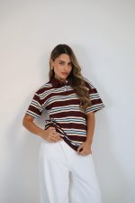 ⁦חולצת פסים צווארון פולו⁩ – תמונה ⁦4⁩