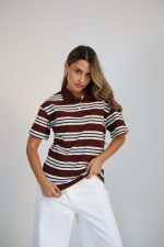 ⁦חולצת פסים צווארון פולו⁩ – תמונה ⁦5⁩