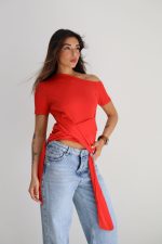 ⁦חולצת כתף קשירה⁩ – תמונה ⁦3⁩