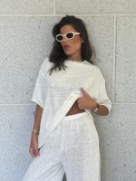 ⁦חליפת פשתן אוברסייז⁩ – תמונה ⁦7⁩