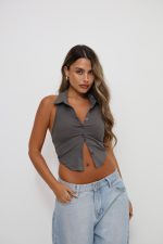 ⁦גופיית צווארון גב פתוח⁩ – תמונה ⁦2⁩