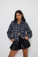 ⁦ג׳קט משבצות קצר⁩ – תמונה ⁦2⁩