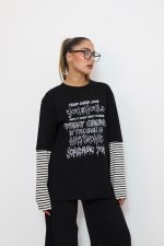 ⁦חולצת שרוול כפול פסים⁩ – תמונה ⁦4⁩