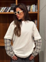 ⁦חולצת שרוול משבצות⁩ – תמונה ⁦5⁩