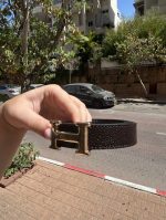 ⁦חגורת הרמס אבזם זהב⁩ – תמונה ⁦2⁩