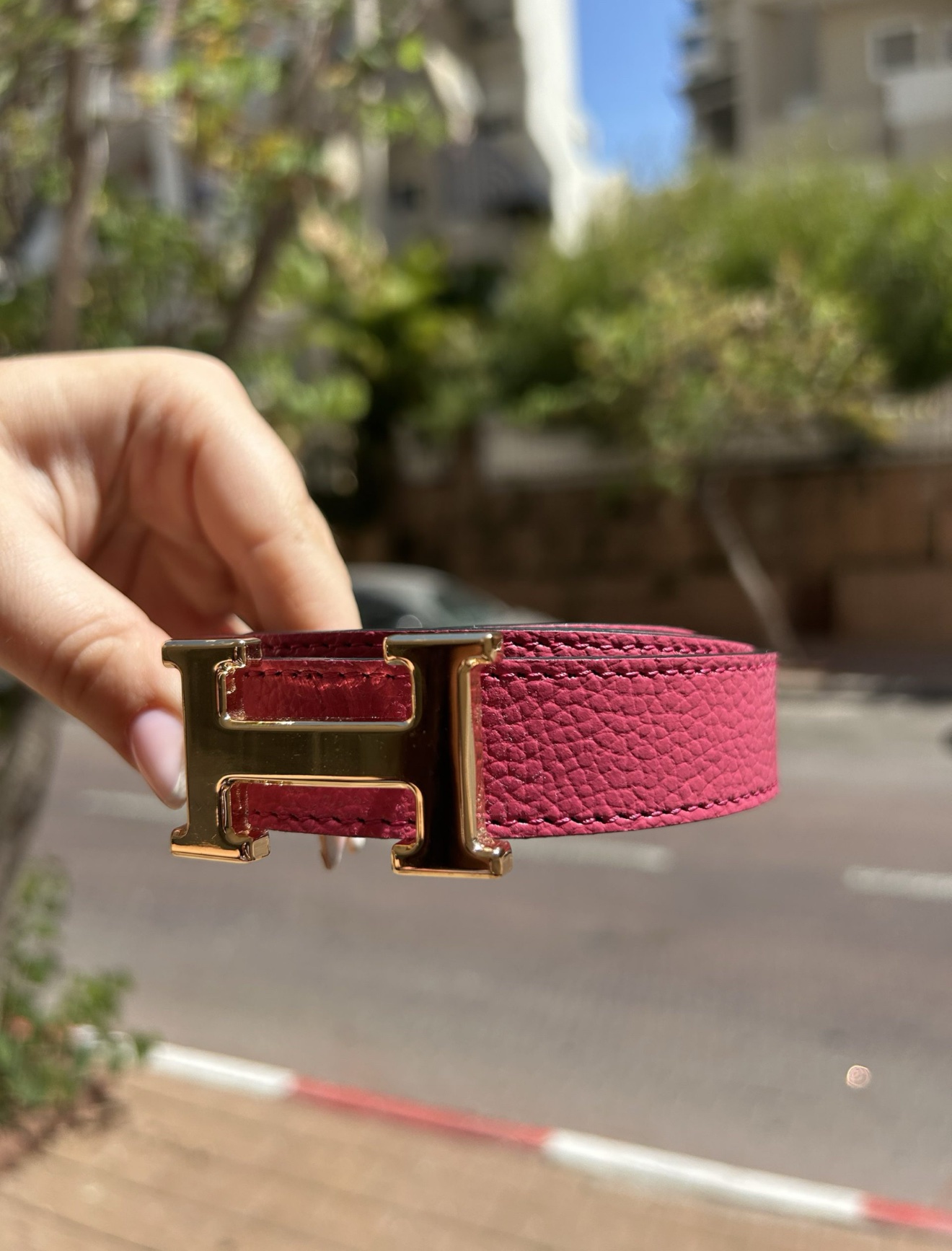 img_0946 חגורת הרמס אבזם זהב – תמונה 1