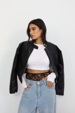 ⁦ג׳קט עור קצר⁩ – תמונה ⁦3⁩