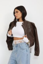 ⁦ג׳קט עור קצר⁩ – תמונה ⁦10⁩