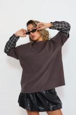 ⁦חולצת שרוול כפול משבצות⁩ – תמונה ⁦11⁩