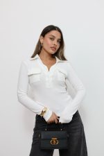 ⁦חולצת צווארון כפתורים⁩ – תמונה ⁦3⁩