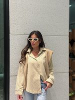 ⁦מכופתרת פולו פסים דקים⁩ – תמונה ⁦3⁩