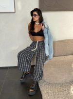 מכנס משבצות בלון