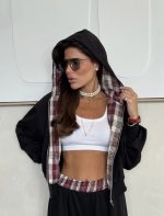⁦חליפת קרדיגן משבצות⁩ – תמונה ⁦8⁩