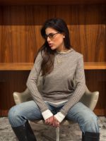 ⁦חולצת פסים שילוב לבן⁩ – תמונה ⁦2⁩