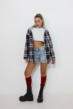 ⁦ג׳קט משבצות קפוצ׳ון⁩ – תמונה ⁦10⁩