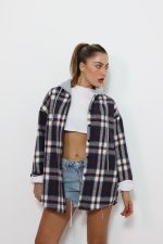 ⁦ג׳קט משבצות קפוצ׳ון⁩ – תמונה ⁦7⁩