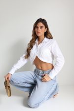 ⁦מכופתרת קרופ עגול⁩ – תמונה ⁦23⁩