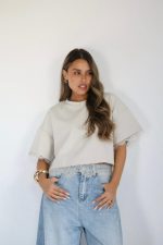 ⁦חולצה שילוב תחרה⁩ – תמונה ⁦8⁩