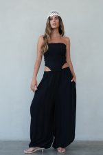 ⁦חליפת מכנס בלון פשתן⁩ – תמונה ⁦5⁩