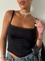 ⁦גופיה שילוב תחרה⁩ – תמונה ⁦2⁩